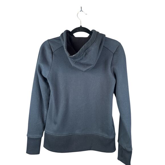 Under Armour Black Zip Up Hooded Fitted Cotton Blend Jacket Size Small - Picture 2 of 6